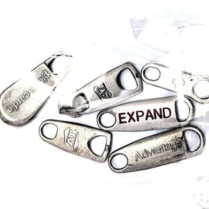 B-13 Lot of 6 Vintage Luggage Zipper Pulls